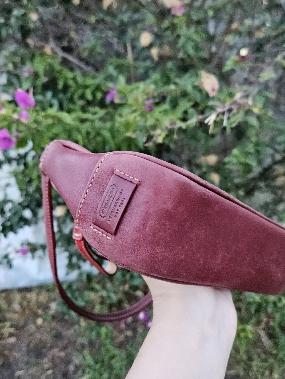 Vintage Coach Red Demi Shoulder Bag 7785